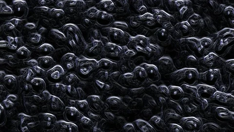 Blue Bubbles Fractal Noise Effect Stock Footage 155226835
