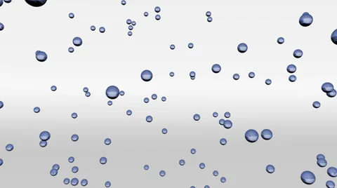 Blue bubbles on a gray glass Stock Footage 33832814
