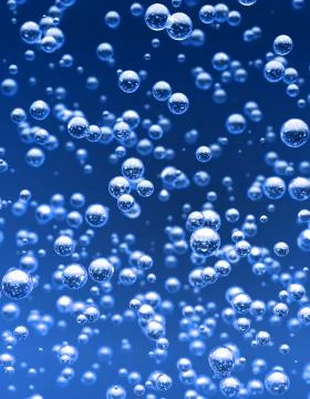 Blue bubbles Stock Illustration