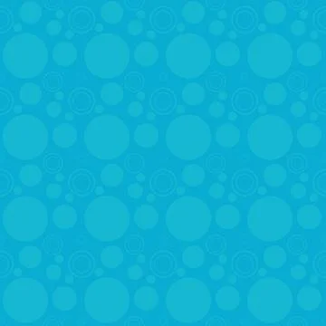 Blue Bubbles Pattern on Light Blue Background Illustrazione stock