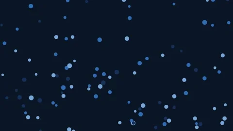 Blue bubbles randomly flying, abstract generated animation in 4K on dark back Stock Footage 146260380