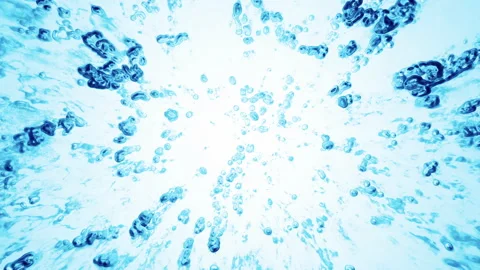 Blue bubbles seethe and move. Stock Footage 134082045