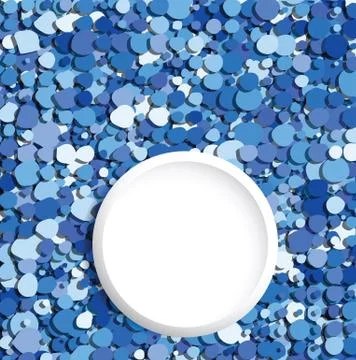 Blue bubbles text place vector Stock Illustration