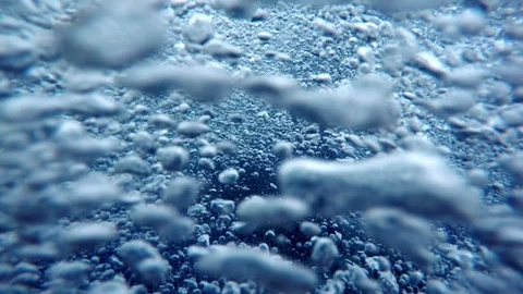 Blue Bubbles Underwater Stock Footage 95260966