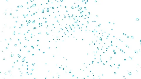 Blue bubbles on a white background Video stock 125418554