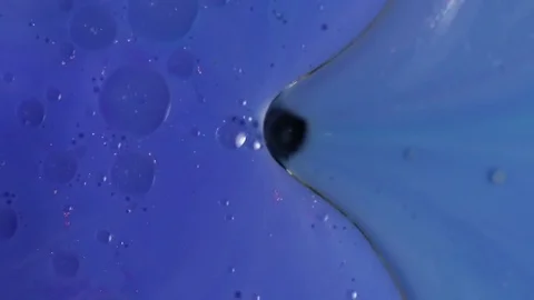 Blue Bubbling Liquid Drains Stock Footage 74774433