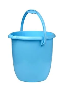 Blue bucket Stock Photos