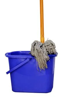 Blue bucket Stock Photos