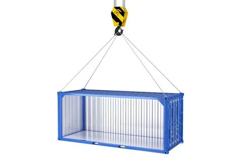 Blue building containers, cargo containers, residential containers. 3d render Illustrazione stock