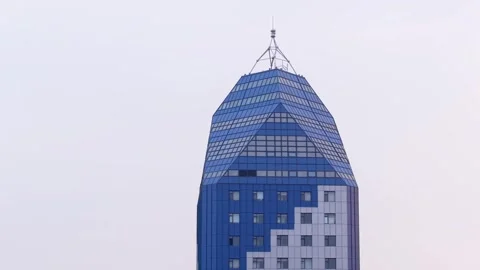 Blue building orbit 2 Stock Footage 296643740