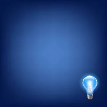 Blue bulb with background Stock Illustration
