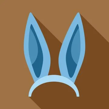 Blue bunny ears headband for easter costume Stock Illustration