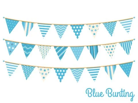 Blue Bunting Stock Illustration