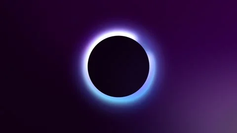 A blue burgundy glow. eclipse. a black circle. background animation Stock Footage 277870665