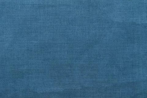 Blue burlap background and texture Foto stock