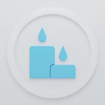 Blue Burning candle icon isolated on white background. Cylindrical candle s.. 스톡 일러스트