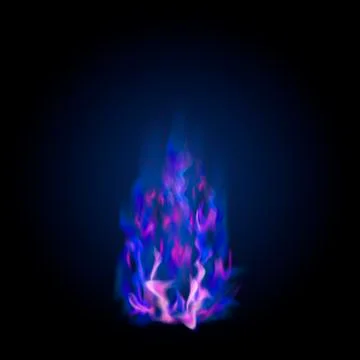 Blue Burning Fire Flame Illustrazione stock