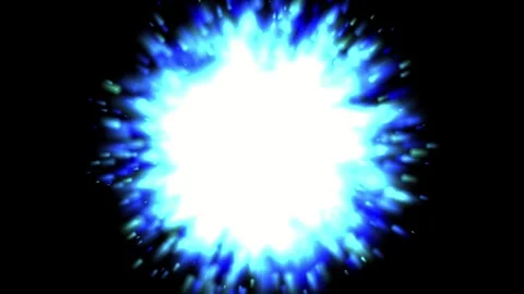 Blue burst on a black background Stock Footage 267047535