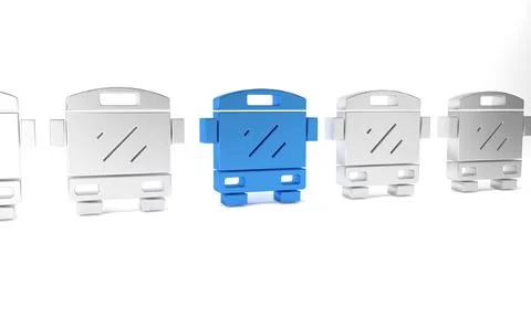 Blue Bus icon isolated on white background. Transportation concept. Bus tou.. Stock Illustration
