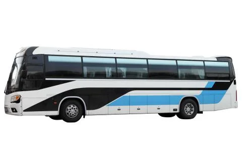 The blue bus. Stock Photos