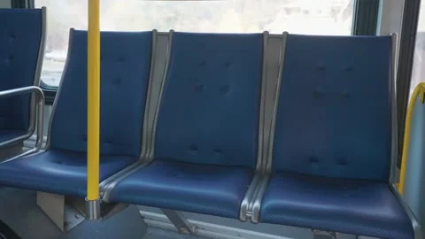 Blue Bus Seats Up Close | Stock Video | Pond5