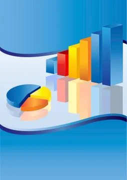 Blue Business Chart Stock Illustration