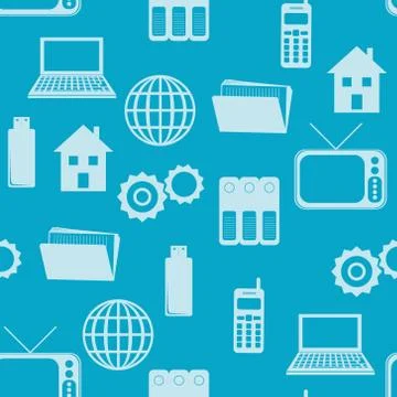 Blue business seamless pattern Stock Illustration