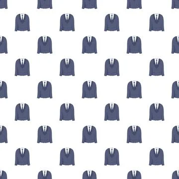 Blue business suit jacket pattern seamless background Stock Illustration