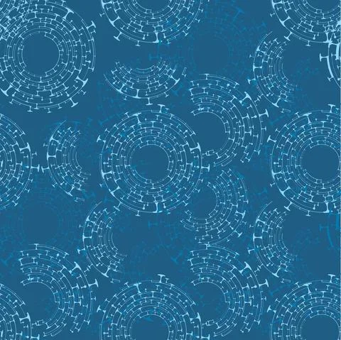 Blue business vector background with abstract circle shapes Stock Illustration