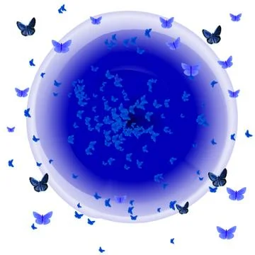 Blue butterfly Illustrazione stock