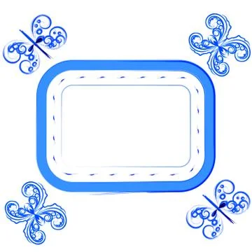 Blue butterfly Illustrazione stock