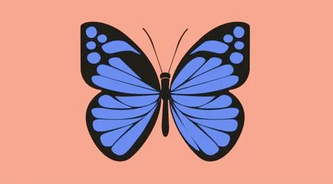 Blue Butterfly Illustrazione stock