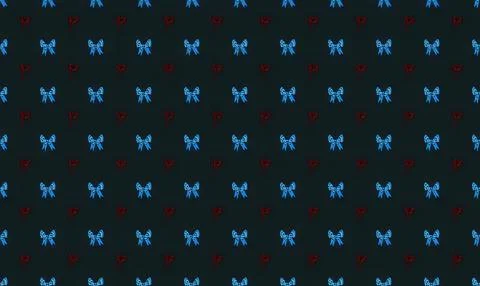 Blue butterfly pattern on dark background Stock Illustration