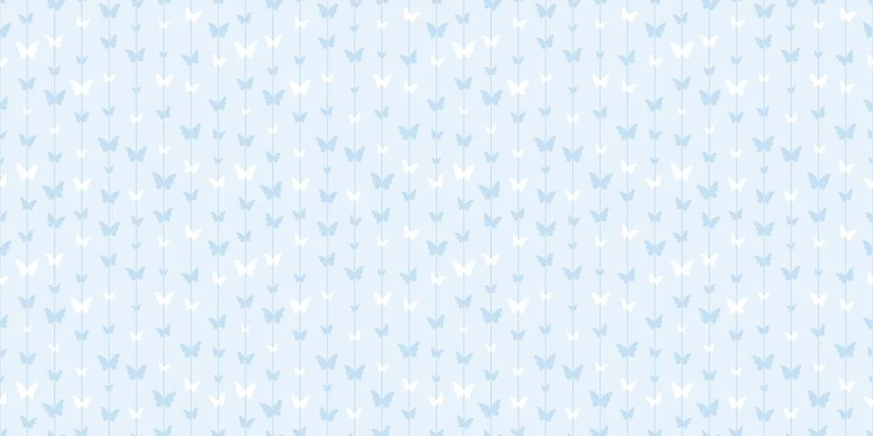 Blue butterfly stripe repeat pattern vector, Illustrazione stock