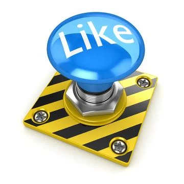 Blue like button Blue like button , This is a 3d rendered computer generat... Stock Photos