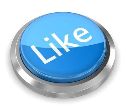 Blue like button Blue like button , This is a 3d rendered computer generat... Stock Photos
