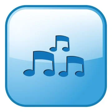Blue button communication icon Stock Illustration