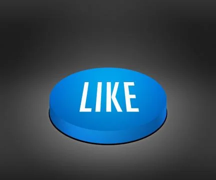 Like blue button Stock Illustration