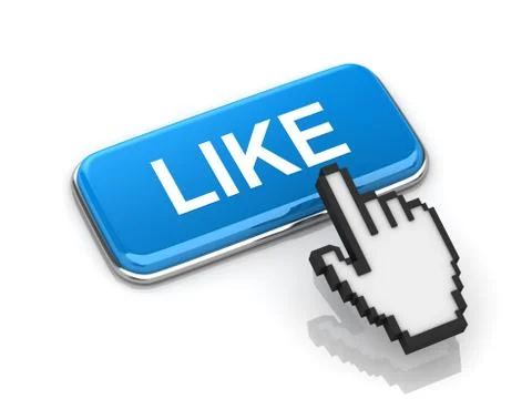 Blue Like Button Stock Illustration