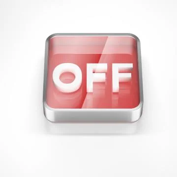 Blue OFF button isolated Illustrazione stock