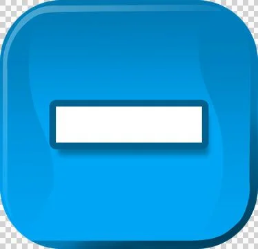 Blue button of minus symbol Stock Illustration