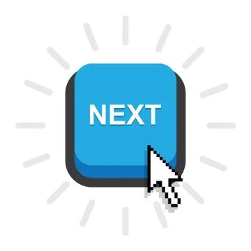 Blue Button next Stock Illustration