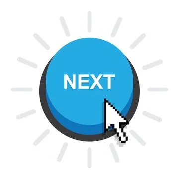 Blue Button next Stock Illustration