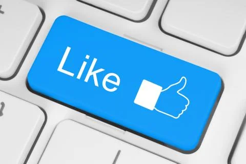 Blue like button Stock Photos