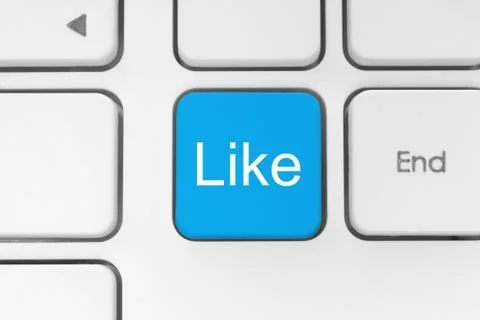 Blue like button. Stock Photos