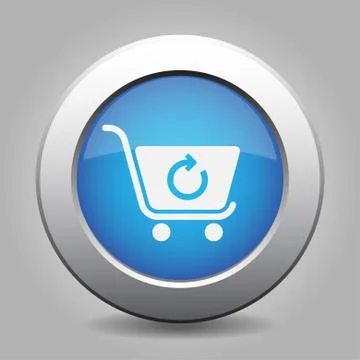 Blue button - shopping cart refresh Stock Illustration