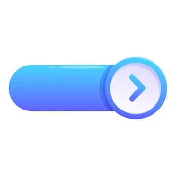 Blue button showing next arrow for website navigation Stock Illustration