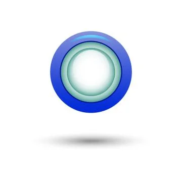 Blue button for website Stock Illustration
