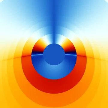 Blue Button on Yellow Background Stock Illustration