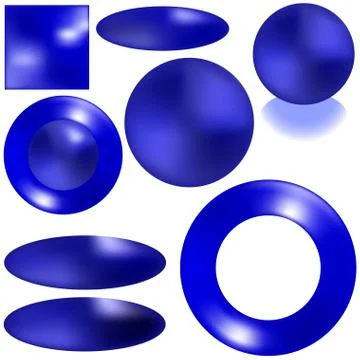 Blue Buttons Stock Illustration